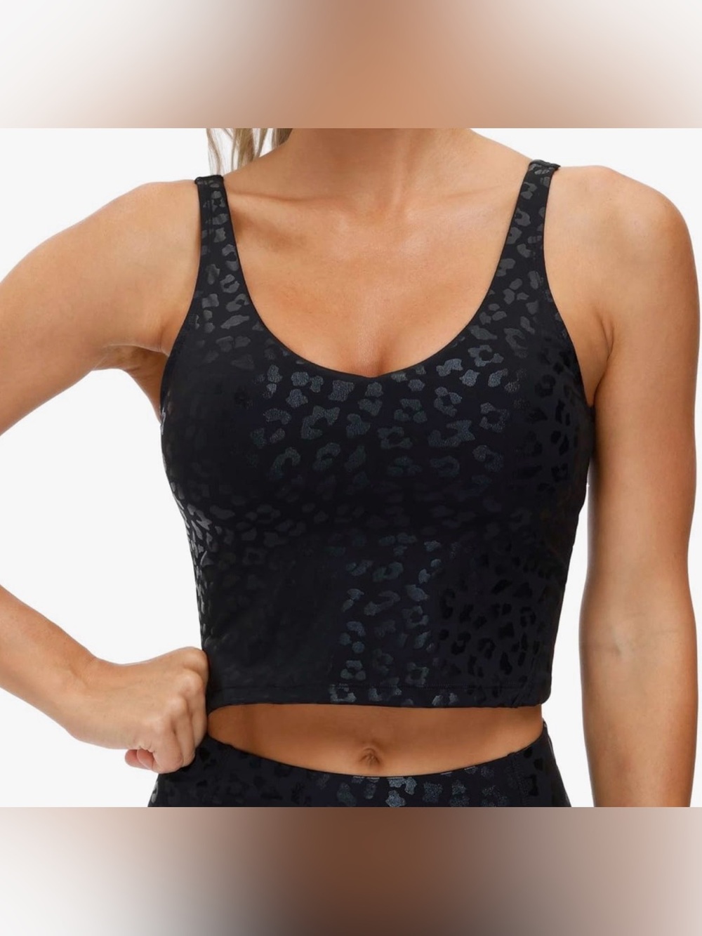 The Gym People Womens' medium Sports Bra Longline Wirefree Padded Medium Support